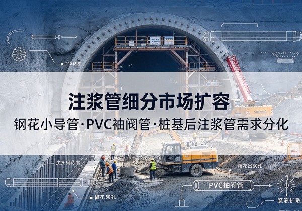 咸丰注浆管细分市场扩容，隧道钢花小导管、PVC 袖阀管、桩基后注浆管需求分化